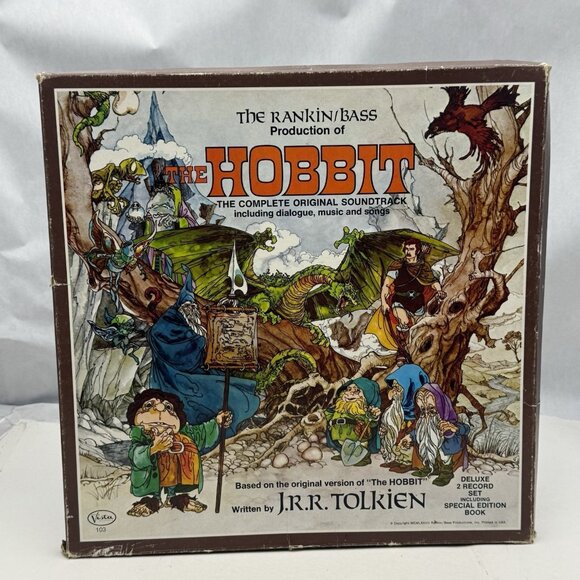 THE HOBBIT Original Soundtrack Vinyl Records BOOK, Rankin...